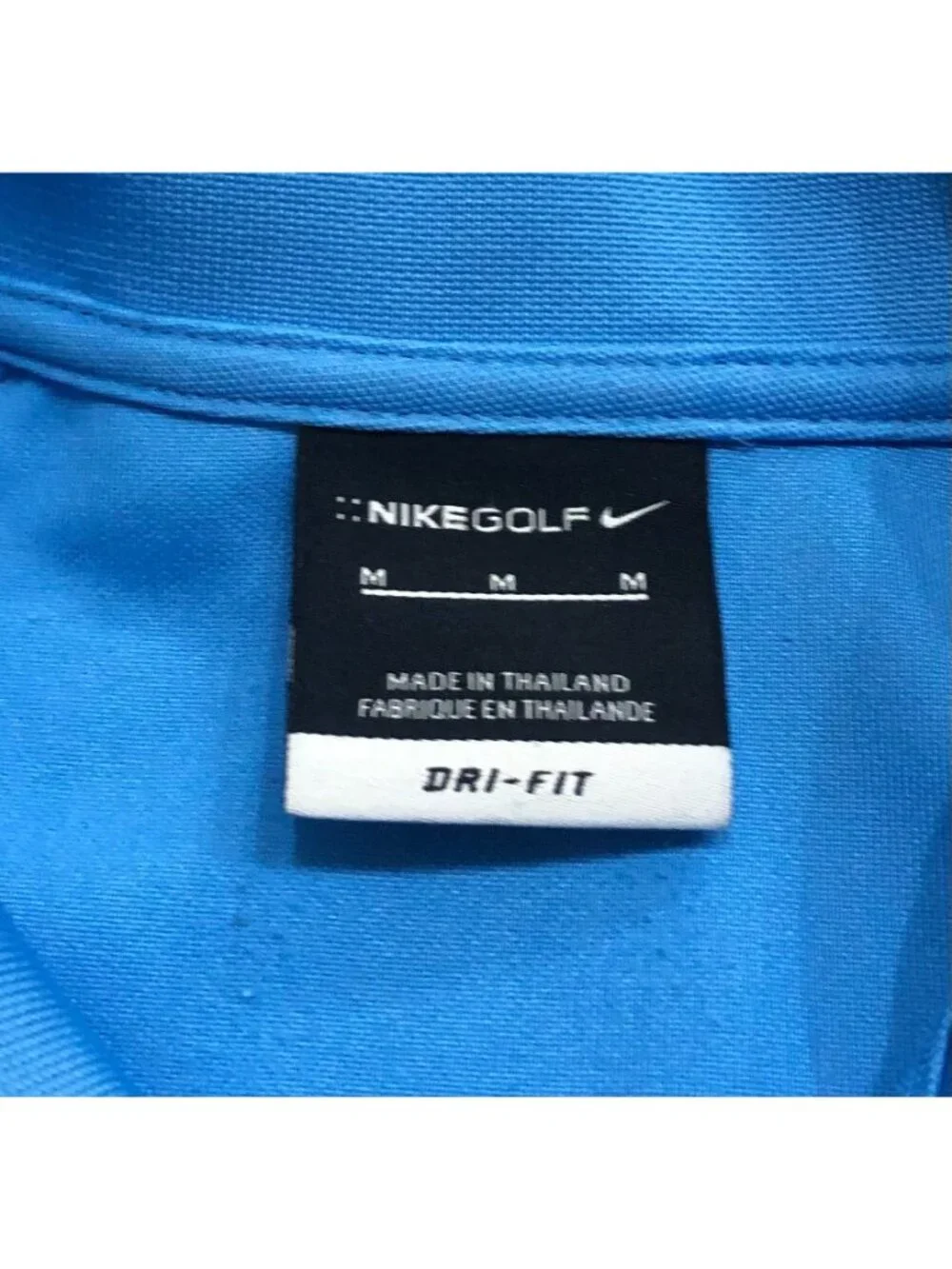 Nike Golf Mens Medium Blue Short Sleeve Dri Fit Polo Shirt